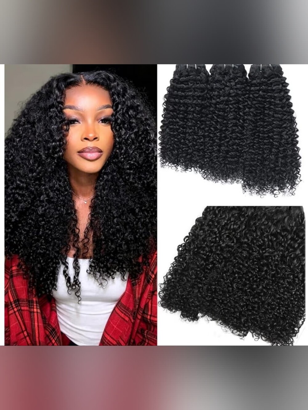 Curly 100% Unprocessed Virgin Remy Human Hair 16 18 20" I3C4A Quick Weave 12A